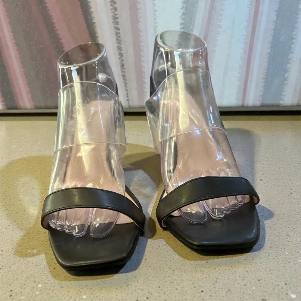 BP Clear Strap Block Heel Mule Sandals – Women’s Size 11 - Picture 5 of 10